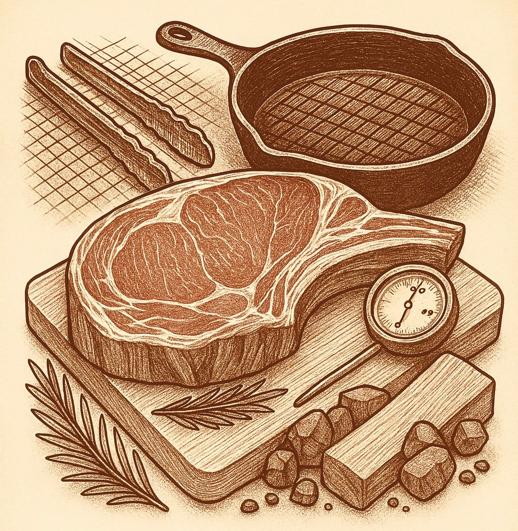 Reverse Sear Ribeye - Stoking the Coals